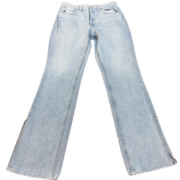 GRLFRND Harlow High Rise Boot Slit Split Hem Light Wash Denim Jeans Size 29 - Picture 3 of 9